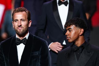 Harry Kane (left) and Lamine Yamal (right) are two of the main contenders for the men’s award